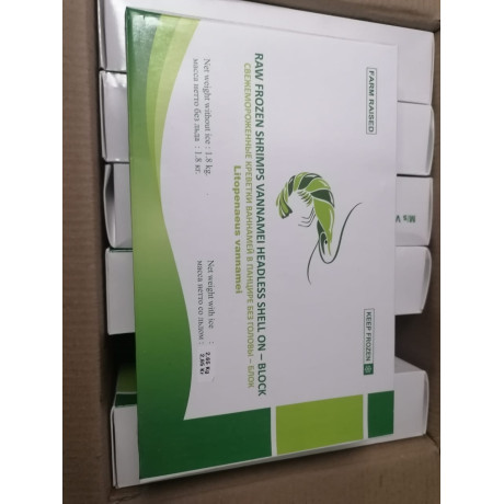 Креветки ваннамей 21/25 с/м б/г, блок 1,8 кг