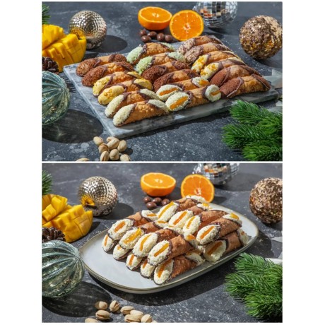 Пирожные Канноли с апельсиновыми цукатами, 900г/кор. (50г х 18шт) Пирожные Канноли с апельсиновыми цукатами, 900г/кор. (50г х 18шт)